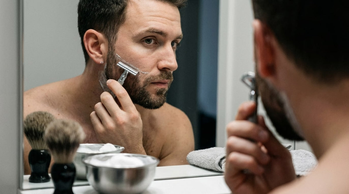 Contours de barbe : technique propre au rasoir de sûreté