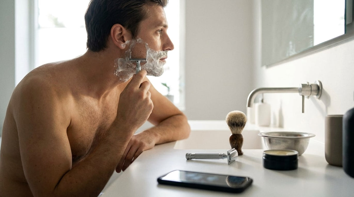 Rasage traditionnel rapide : routine 5 minutes (vraie)